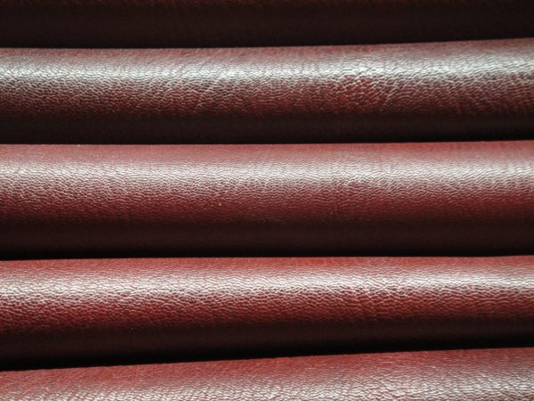 Premium leather in Crimson